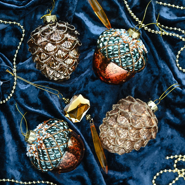 Елочная игрушка "Желудь" 8,9 см