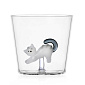 Стакан Tabby Cat 300 мл, белый кот с серым хвостом