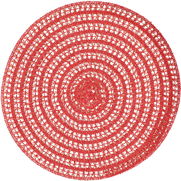 Подложка под тарелку круглая Placemat Nova 38 см, красная