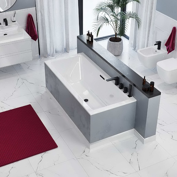 Ванна акриловая Excellent Heaven Slim 170x75, с ножками, белая