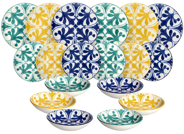 Набор посуды на 6 персон Majolica, 18 предметов