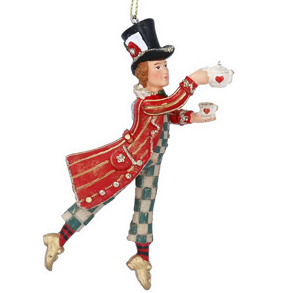 Елочная игрушка "Безумный шляпник" 11 см