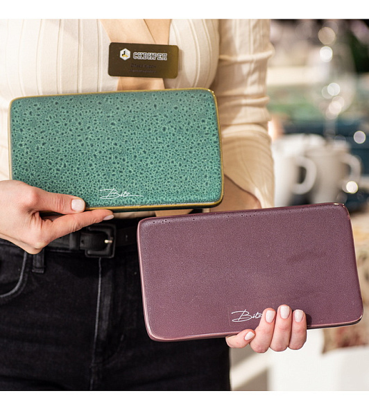 Блюдо сервировочное Bitz 22x12,8 см, фиолетовое