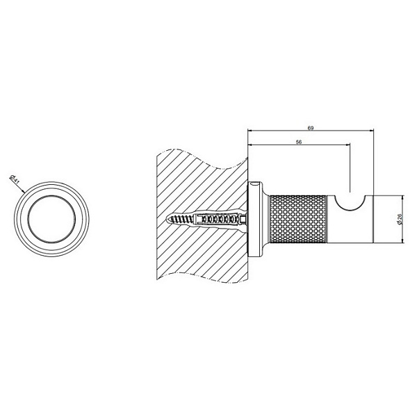 Крючок Gessi Inciso 58521.030, медь PVD
