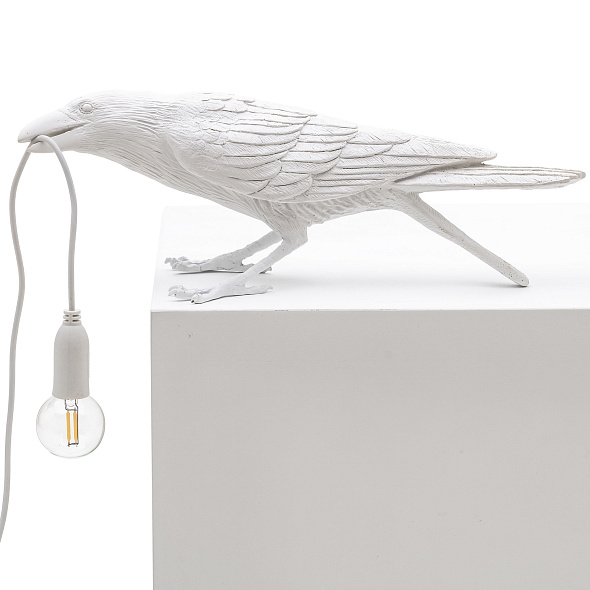 Лампа настольная Seletti Bird Lamp Playing 33,5x10,5 см, белая