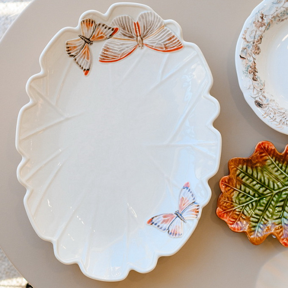 Блюдо овальное Cloudy Butterflies by Claudia Schiffer 40,3х30 см