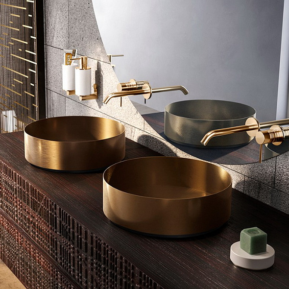 Раковина накладная Gessi 316 40х40 54601.726, Warm Bronze