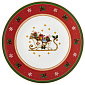 Блюдо для торта Happy Wintertime 31 см, красное