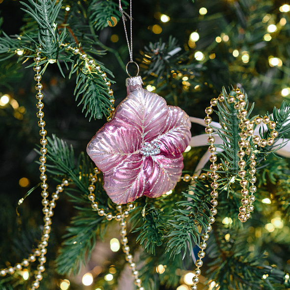 Елочная игрушка "Цветок" 9,5 см, в ассортименте