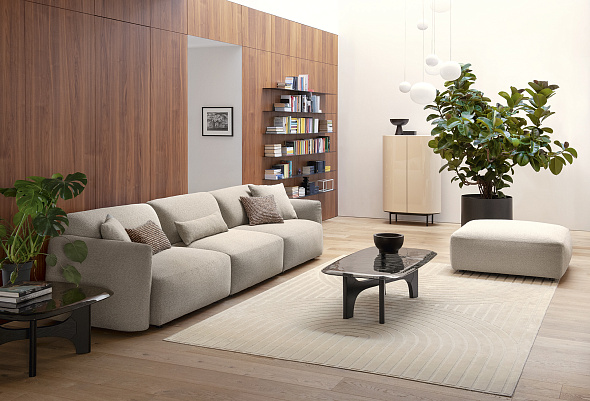 Стол журнальный Calligaris Nogu 130х70 CS5162, Canaletto Walnut / Annealed Bronze