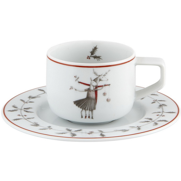 Чашка для эспрессо с блюдцем "Полет" Noel 90 мл