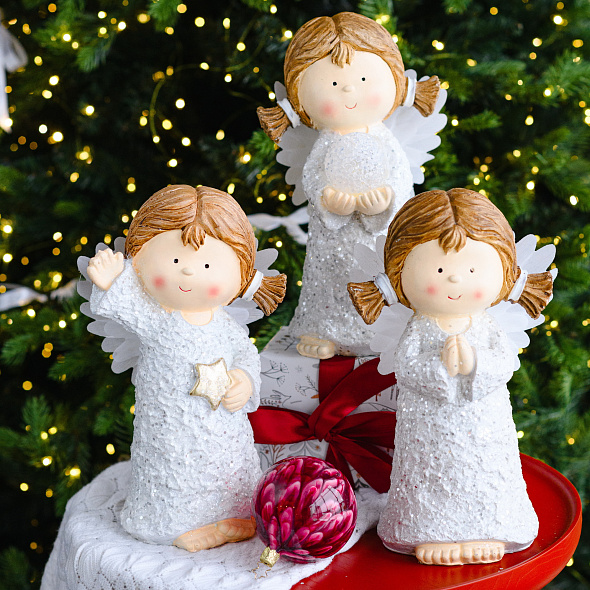 Фигурка с подсветкой "Ангел со звездой" 26 см