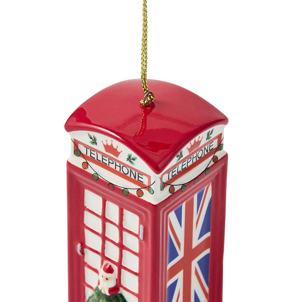 Елочная игрушка Spode Christmas Tree Ornaments "Телефонная будка" 9 см