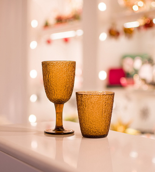 Набор бокалов для вина Davor 250 мл, 3 шт, цвет янтарный