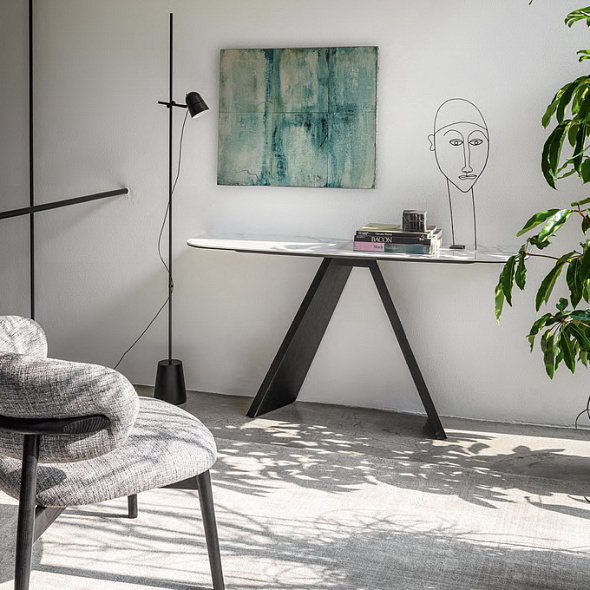 Консоль Calligaris Icaro 140х40, Calacatta Paonazzo