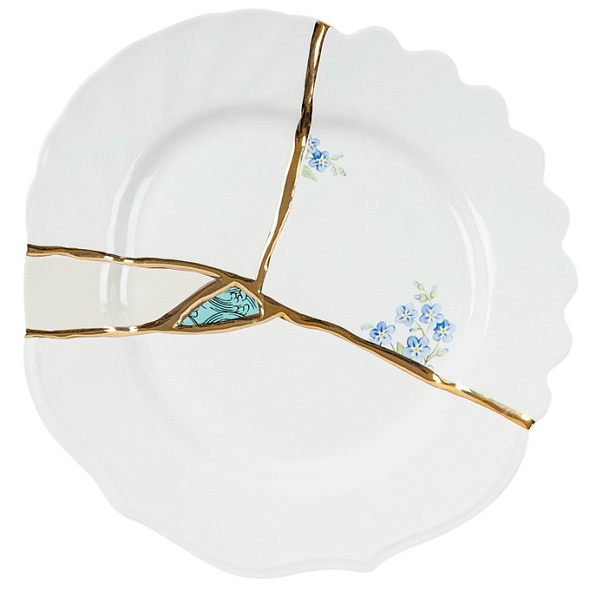 Тарелка салатная Kintsugi 21 см, декор 3