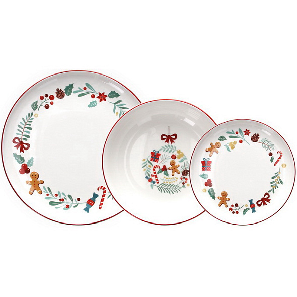 Набор посуды на 4 персоны Edge Carol, 12 предметов