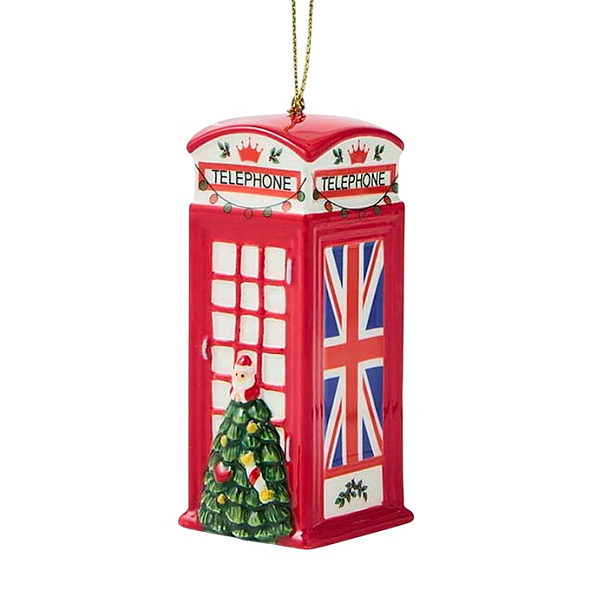 Елочная игрушка Spode Christmas Tree Ornaments "Телефонная будка" 9 см