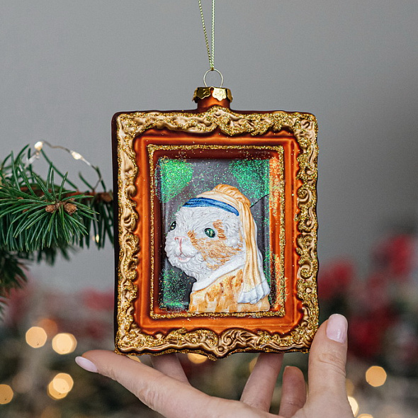 Новогодняя игрушка "Жемчужная сережка" 14 см