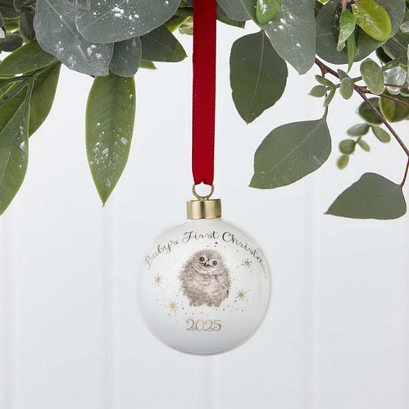 Елочный шар Baby's First Xmas 2025 6,6 см