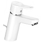 Смеситель для раковины Kludi Pure&Easy 373829165, с клапаном, белый/хром
