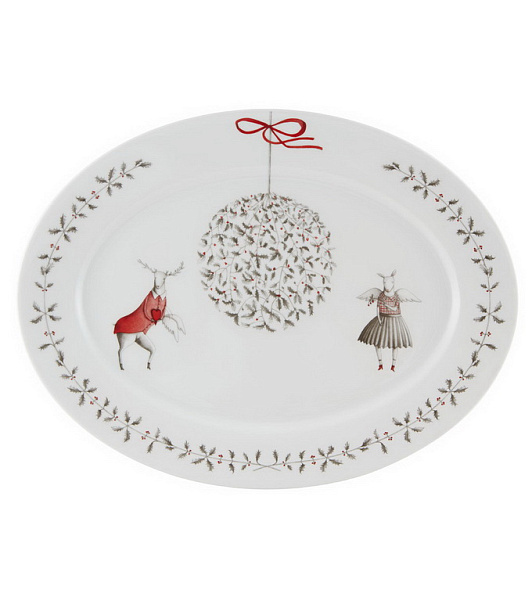 Блюдо овальное большое Noel 42,5х32,5 см