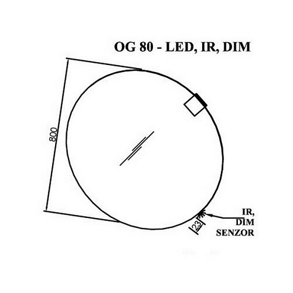 Зеркало с подсветкой Kolpa-San OG LED IR DIM 80х80 573680