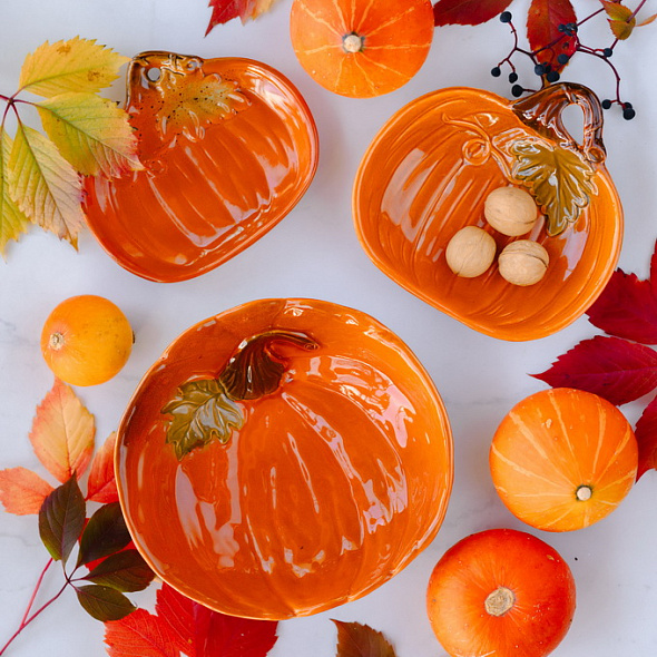 Блюдце "Тыква" Relief Zucca 18х16 см