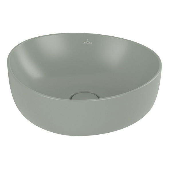 Раковина накладная Villeroy & Boch Antao 40х40, CeramicPlus, 4A7240R8, из TitanCeram, Morning Green