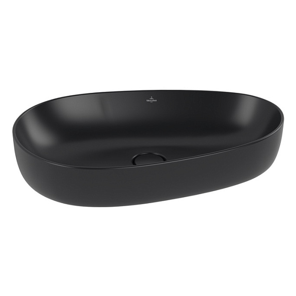 Раковина накладная Villeroy & Boch Antao 65х40, CeramicPlus, 4A7465R7, из TitanCeram, Pure Black