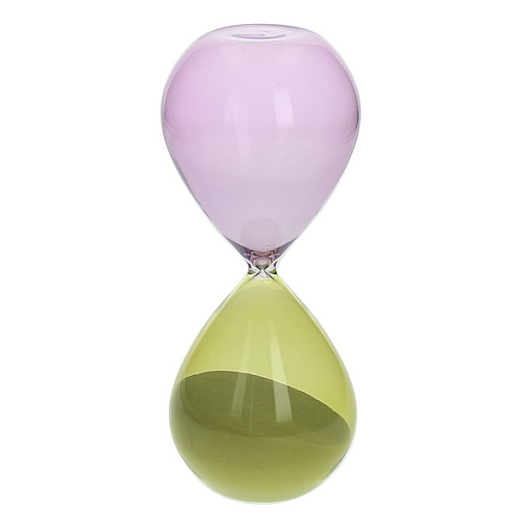 Часы песочные Glass Design Time 20 см, цвет желтый/фиолетовый