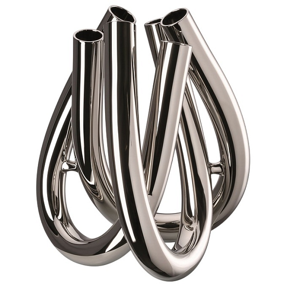 Ваза Triu 22 см, цвет серебро