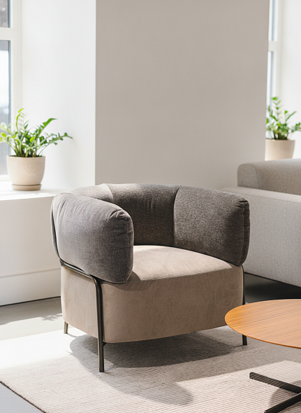 Кресло Calligaris Quadrotta CS3409, Mud Brown/Soil Brown