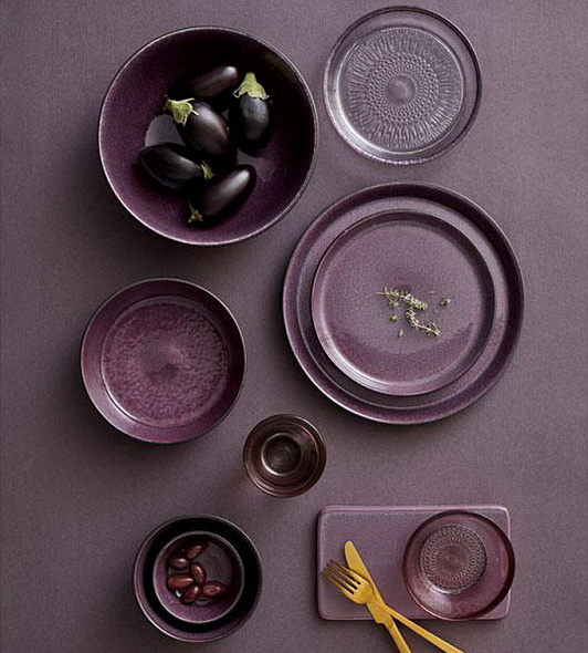 Тарелка салатная Bitz 21 см, черная/фиолетовая