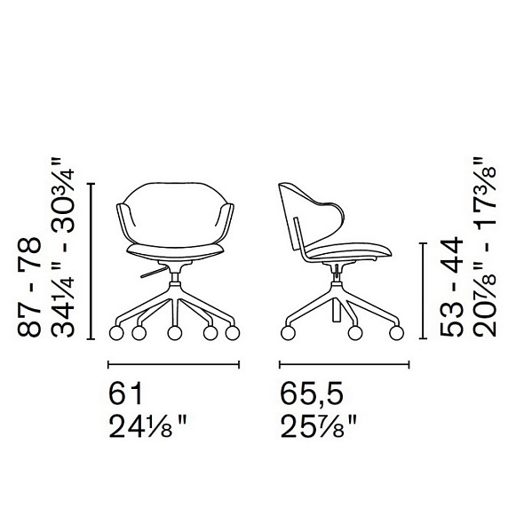 Кресло офисное Calligaris Holly, Cognac