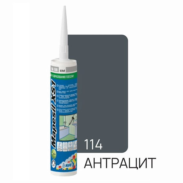 Силикон Mapei Mapesil XS1 N114 300 мл, антрацит