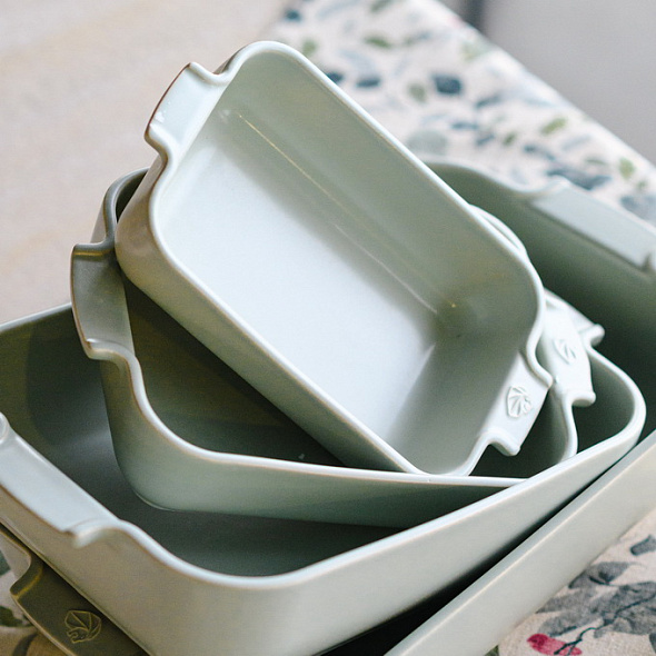 Форма для запекания прямоугольная Appolia 22х36 см, цвет шалфей