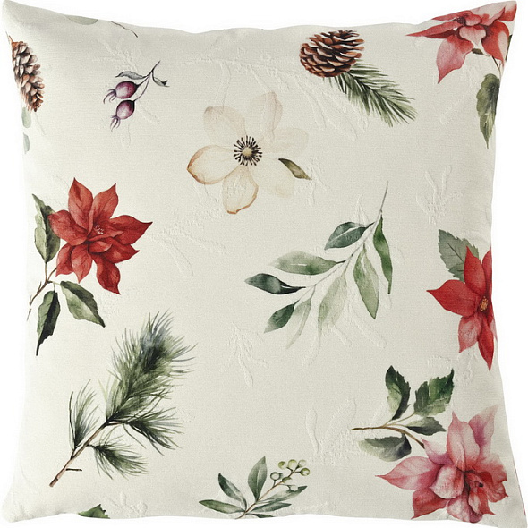 Чехол для подушки декоративной Xmas Flowers 40х40 см