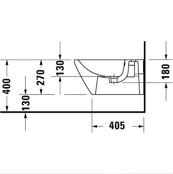 Биде подвесное Duravit D-Neo 54х37 2294150000