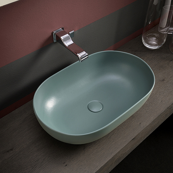 Раковина накладная Flaminia App 62x40 AP62AVG, Verde Giada