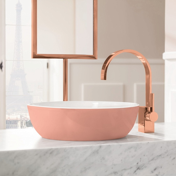 Раковина накладная Villeroy & Boch Artis 43х43 417943BCT0, из TitanCeram