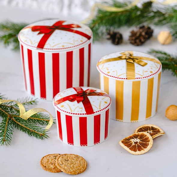 Шкатулка большая Christmas Love 16х12 см, красная