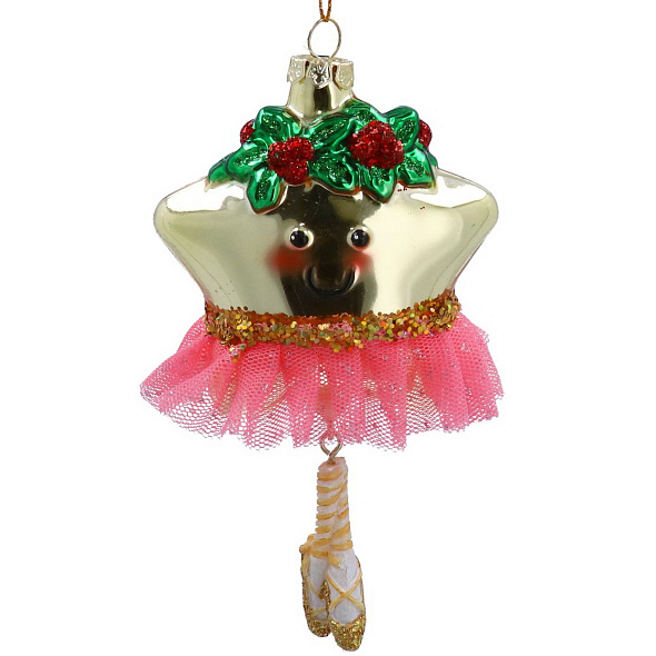 Елочная игрушка "Звезда-балерина" 14 см