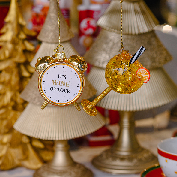 Елочная игрушка "Апельсиновый спритц" 11 см