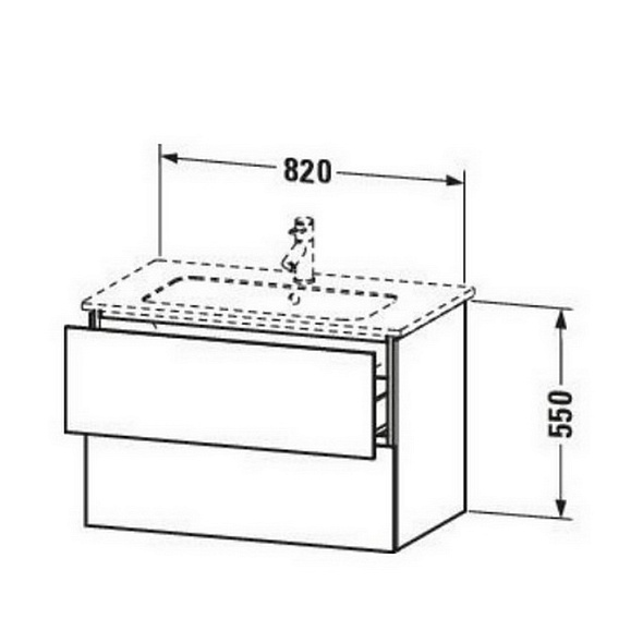 Тумба подвесная Duravit L-Cube LC624101818, 82х48, белая