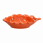 Чаша-листок Relief Foglie 15х10х3,5см, оранжевая