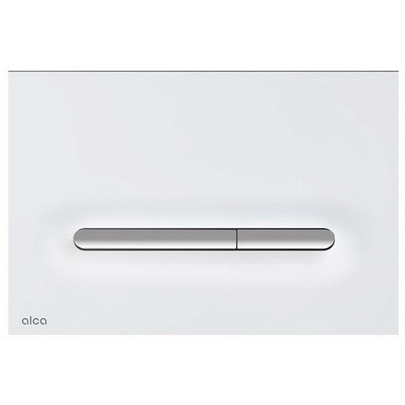 Панель смыва Alca Linka M1876-1, белый матовый / хром 