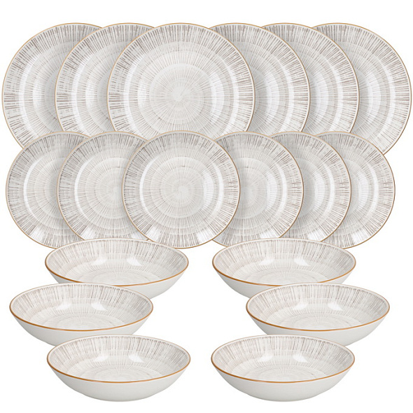 Набор посуды на 6 персон Madison Virtuo Beige, 18 предметов