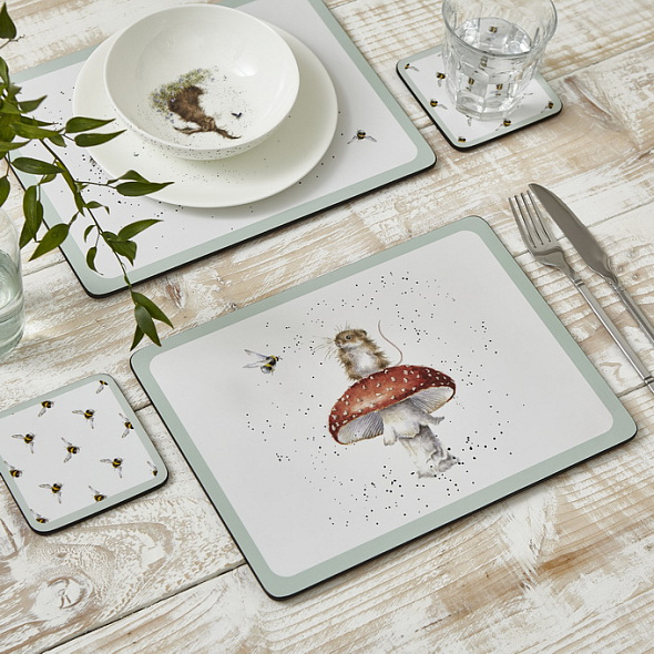 Набор подставок под тарелку "Шмель" Wrendale Designs 23х30,5 см, 6 шт