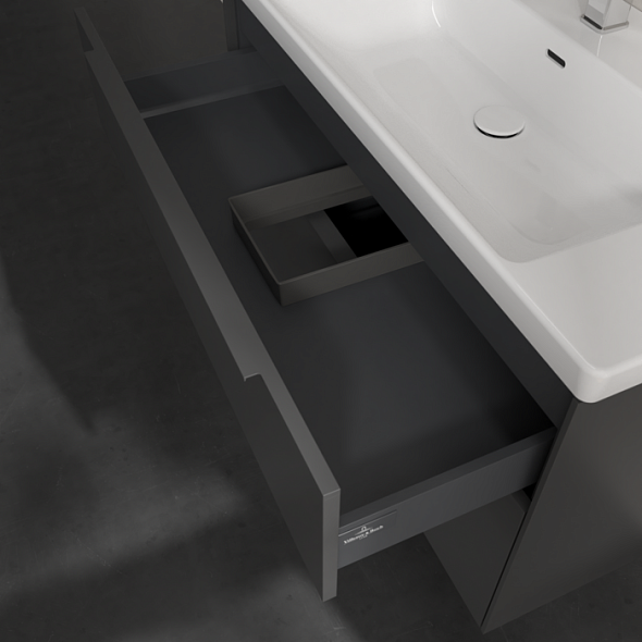 Тумба с раковиной Villeroy & Boch Subway 3.0 100х47, подвесная, графит